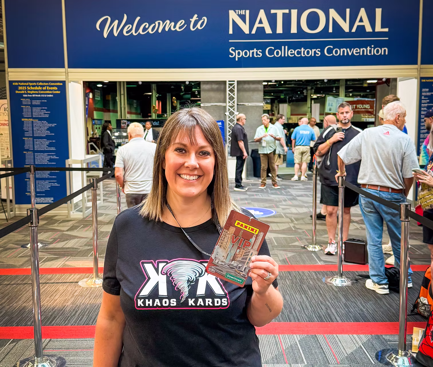 Brittney of Khaos Kards at The National Sports Collectors Convention